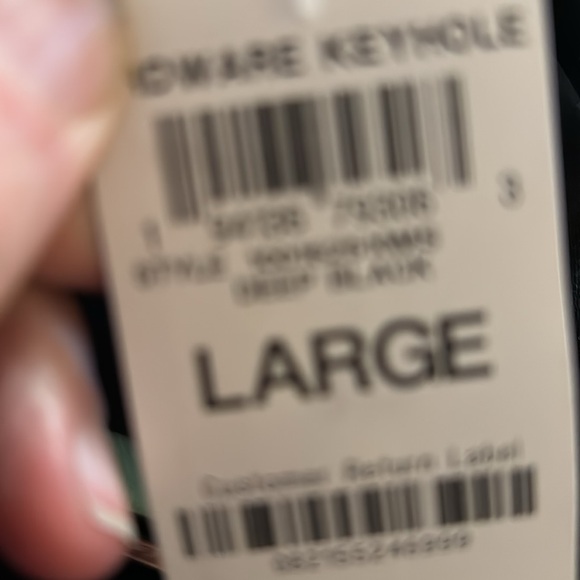 NWT INC Black sleeveless blouse with gold hardware size large - Picture 6 of 6